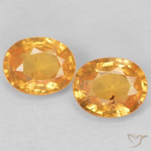 0.84ctw Naturale Miele arancione Granato spessartite, Ovale, VS