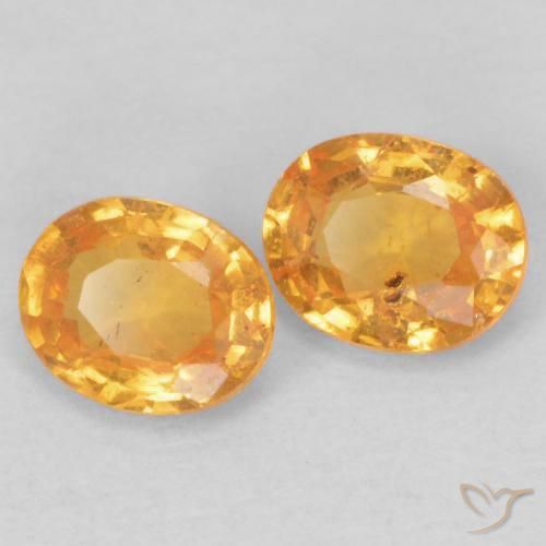 Gemme di Granato spessartite Miele arancione naturale da 0.84 ct, Ovale, VS