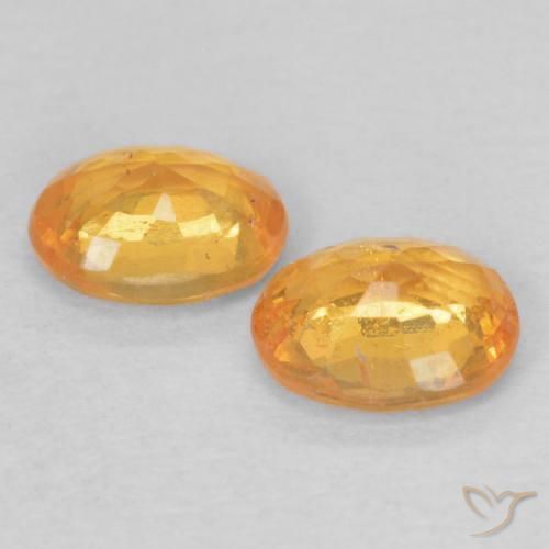 Gemme di Granato spessartite Miele arancione naturale da 0.84 ct, Ovale, VS
