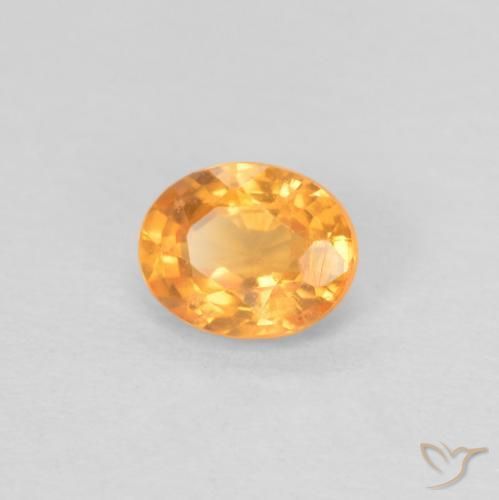 Granato spessartite Arancio-Oro naturale da 0.58 ct, Ovale, VS