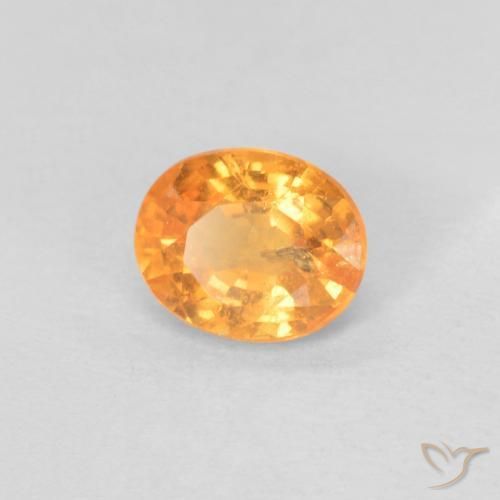Granato spessartite Albicocca Arancia naturale da 0.78 ct, Ovale, VS-SI