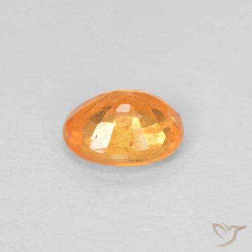 Granato spessartite Albicocca Arancia naturale da 0.78 ct, Ovale, VS-SI