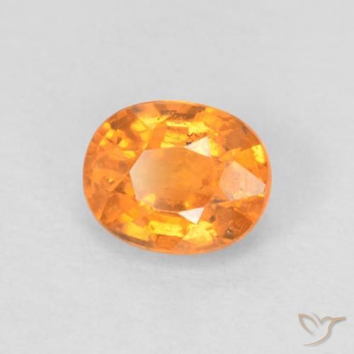 Granato spessartite Arancione brillante naturale da 0.58 ct, Ovale, VS