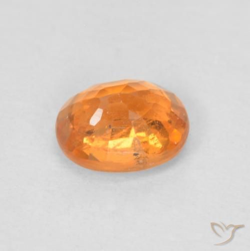 Granato spessartite Arancione brillante naturale da 0.58 ct, Ovale, VS