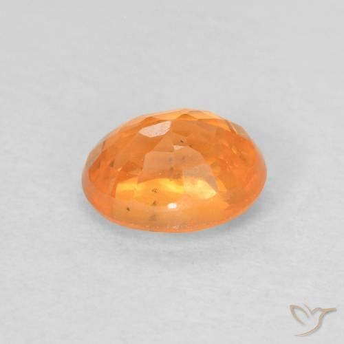 Granato spessartite Arancione brillante naturale da 0.57 ct, Ovale, VVS-VS