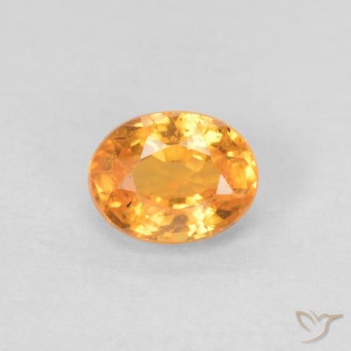 0.45ct Naturale Albicocca Arancia Granato spessartite, Ovale, VS