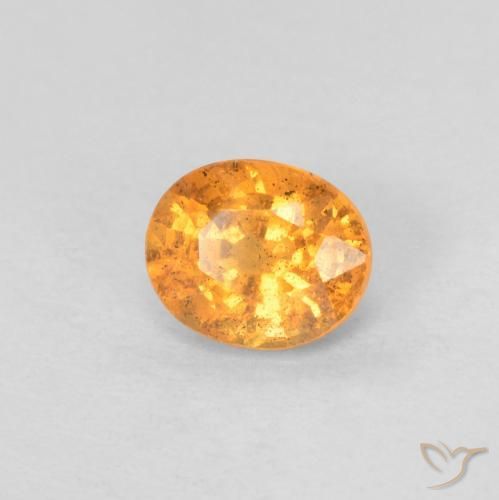 Granato spessartite Arancione brillante naturale da 0.57 ct, Ovale, VS-SI