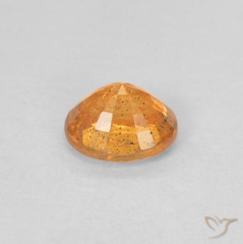 Granato spessartite Arancione brillante naturale da 0.57 ct, Ovale, VS-SI