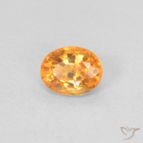 Granato spessartite Arancione brillante naturale da 0.43 ct, Ovale, VS