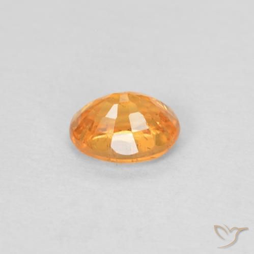 Granato spessartite Arancione brillante naturale da 0.43 ct, Ovale, VS