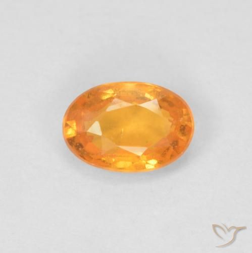 Granato spessartite Arancio Intenso naturale da 0.64 ct, Ovale, VS