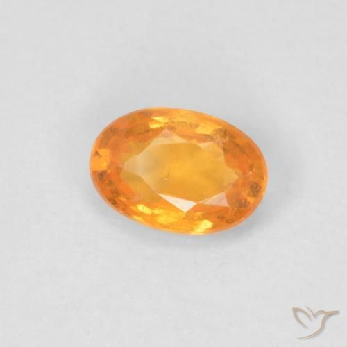 Granato spessartite Arancio Intenso naturale da 0.64 ct, Ovale, VS
