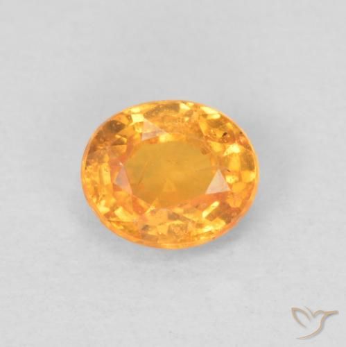0.45ct Naturale Arancio Medio Granato spessartite, Ovale, VS