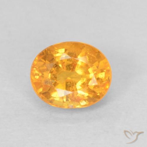 0.67ct Naturale Arancio Medio Granato spessartite, Ovale, VS