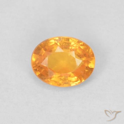 0.41ct Naturale Arancione brillante Granato spessartite, Ovale, VS