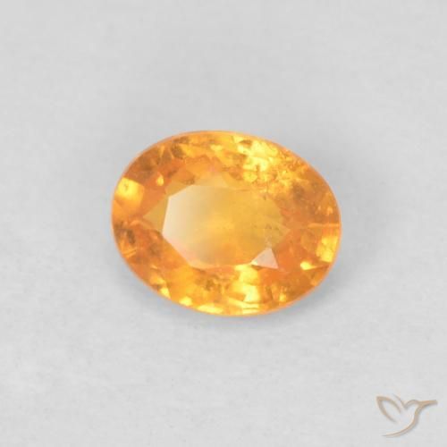 Granato spessartite Arancione brillante naturale da 0.41 ct, Ovale, VS