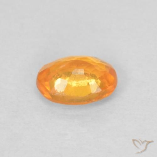 Granato spessartite Arancione brillante naturale da 0.41 ct, Ovale, VS