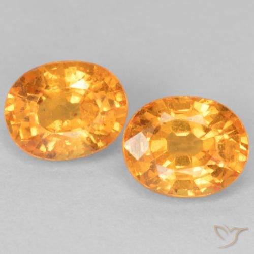 Gemme di Granato spessartite Arancione brillante naturale da 1.16 ct, Taglio ovale, VS