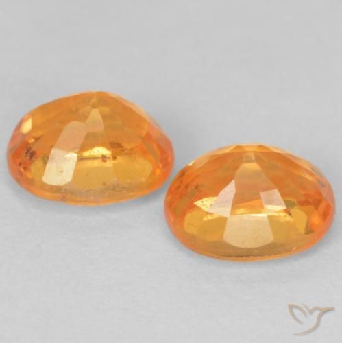 Gemme di Granato spessartite Arancione brillante naturale da 1.16 ct, Taglio ovale, VS