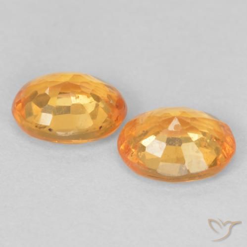 Gemme di Granato spessartite Arancione brillante naturale da 0.84 ct, Ovale, VS