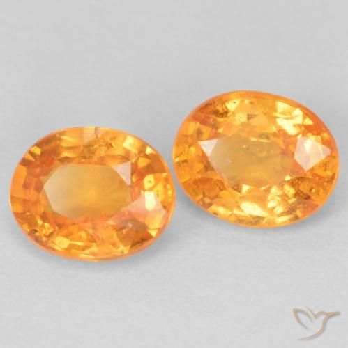 Gemme di Granato spessartite Miele arancione naturale da 1.00 ct, Ovale, VS