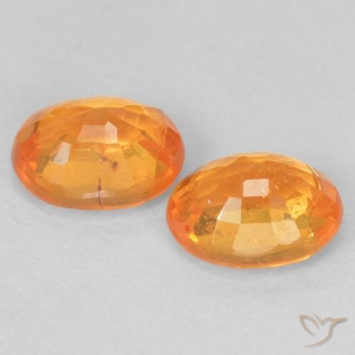 Gemme di Granato spessartite Miele arancione naturale da 1.00 ct, Ovale, VS