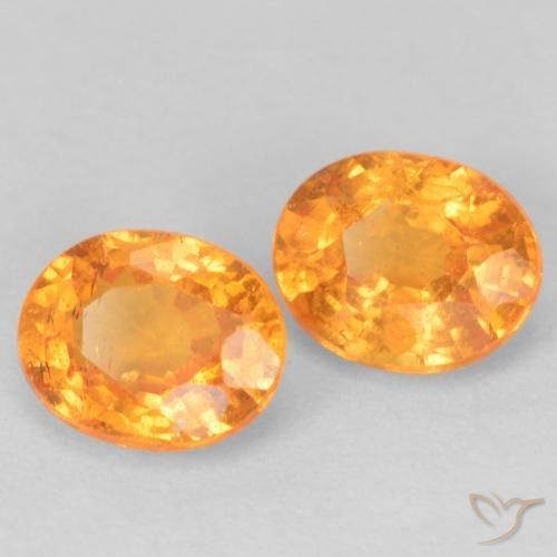 Gemme di Granato spessartite Arancione brillante naturale da 1.00 ct, Ovale, VS