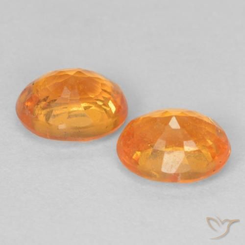 Gemme di Granato spessartite Arancione brillante naturale da 1.00 ct, Ovale, VS