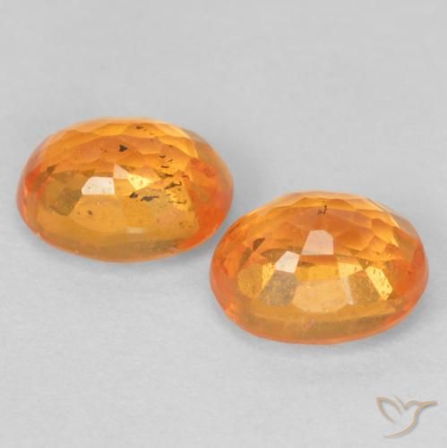 Gemme di Granato spessartite Arancione brillante naturale da 1.11 ct, Ovale, VS