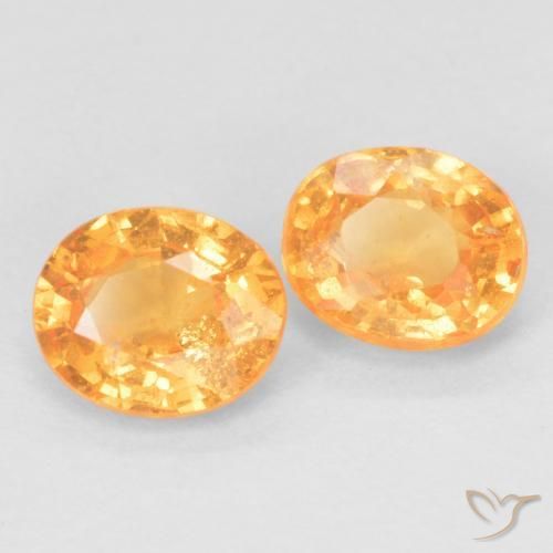 0.94ctw Naturale Arancio Intenso Granato spessartite, Ovale, VS