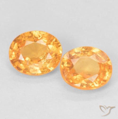 Gemme di Granato spessartite Arancio Intenso naturale da 0.94 ct, Ovale, VS