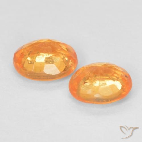 Gemme di Granato spessartite Arancio Intenso naturale da 0.94 ct, Ovale, VS