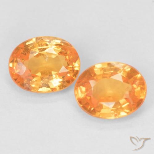 Granato spessartite naturale arancione da 0,90 ct, taglio ovale, VS-SI