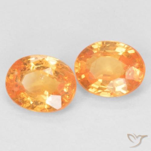 Granato spessartite naturale arancione da 0,90 ct, taglio ovale, VS-SI