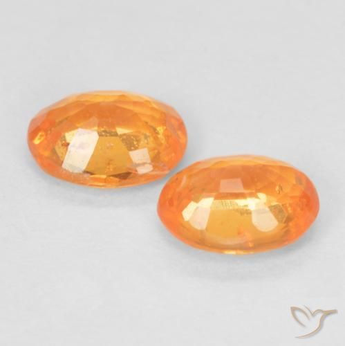Granato spessartite naturale arancione da 0,90 ct, taglio ovale, VS-SI