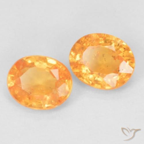 0.85ctw Naturale Arancio Medio Granato spessartite, Ovale, VS