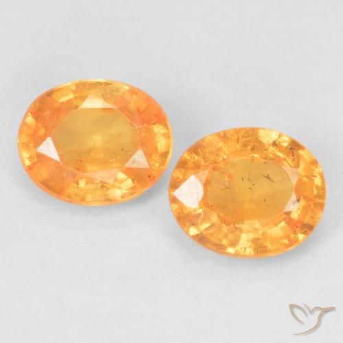 Gemme di Granato spessartite Arancio Medio naturale da 0.85 ct, Ovale, VS