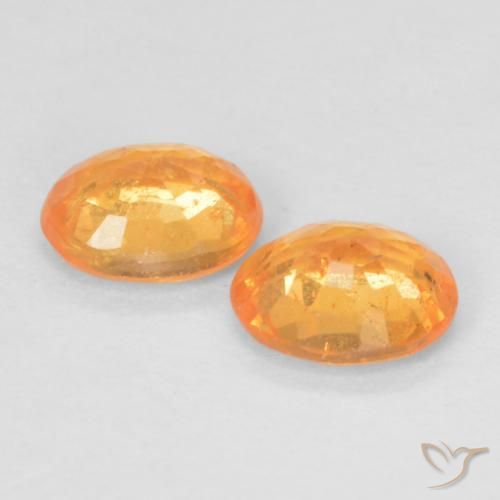 Gemme di Granato spessartite Arancio Medio naturale da 0.85 ct, Ovale, VS