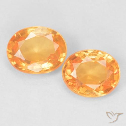 0.90ctw Naturale Miele arancione Granato spessartite, Ovale, VS