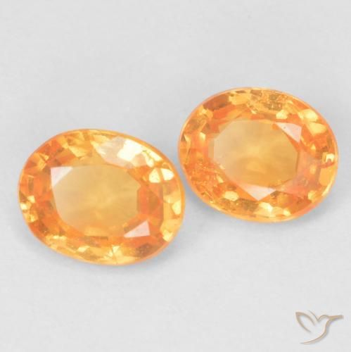 Gemme di Granato spessartite Miele arancione naturale da 0.90 ct, Ovale, VS