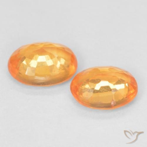 Gemme di Granato spessartite Miele arancione naturale da 0.90 ct, Ovale, VS