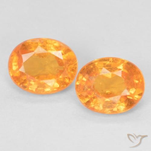 0.93ctw Naturale Arancio Medio Granato spessartite, Ovale, VS