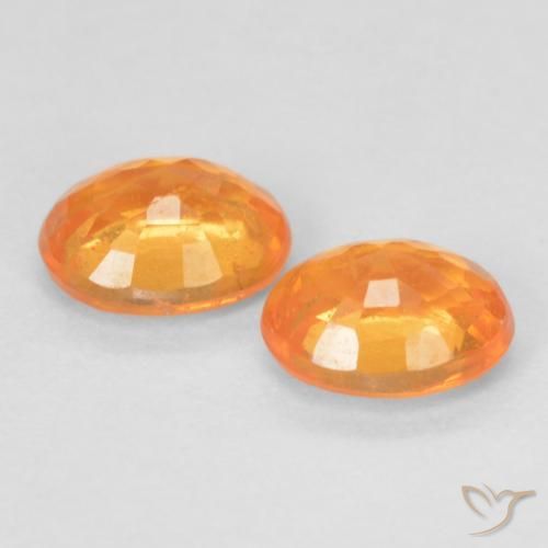 Gemme di Granato spessartite Arancio Medio naturale da 0.93 ct, Ovale, VS