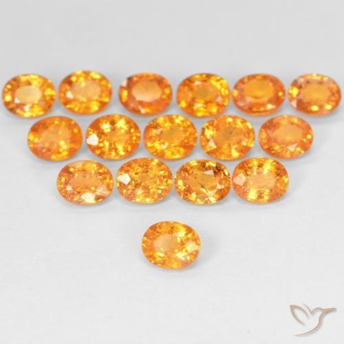Granato spessartite Albicocca Arancia naturale da 0.52 ct, Ovale, VS
