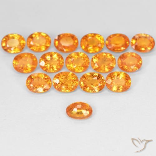 Granato spessartite Albicocca Arancia naturale da 0.52 ct, Ovale, VS