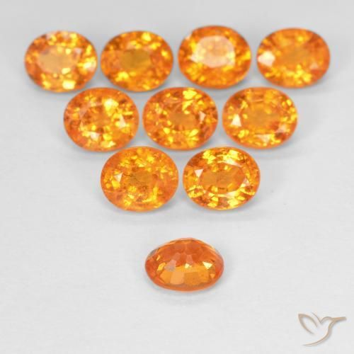 Granato spessartite Arancio Medio naturale da 0.55 ct, Ovale, VS