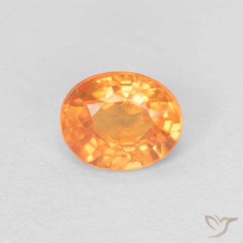 0.42ct Naturale Arancione brillante Granato spessartite, Ovale, VS-SI