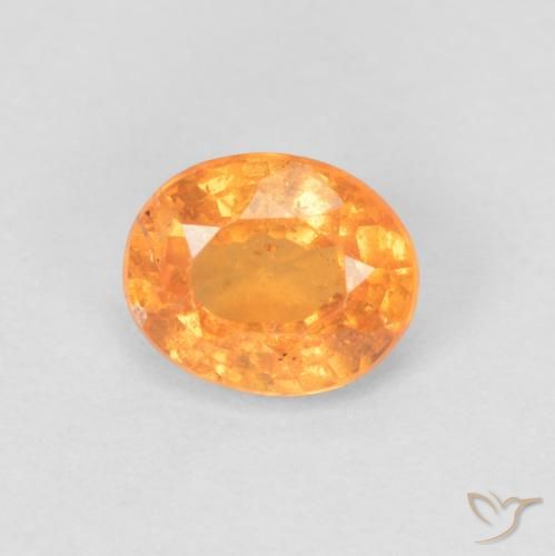 0.53ct Naturale Arancione brillante Granato spessartite, Ovale, VS-SI