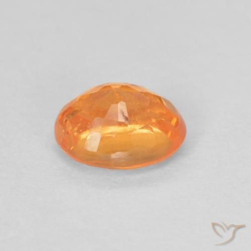 Granato spessartite Arancione brillante naturale da 0.53 ct, Ovale, VS-SI