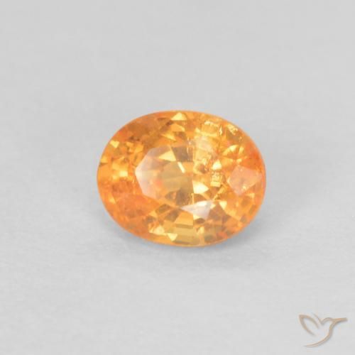 Granato spessartite Arancione brillante naturale da 0.37 ct, Ovale, VS-SI